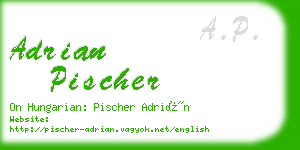 adrian pischer business card